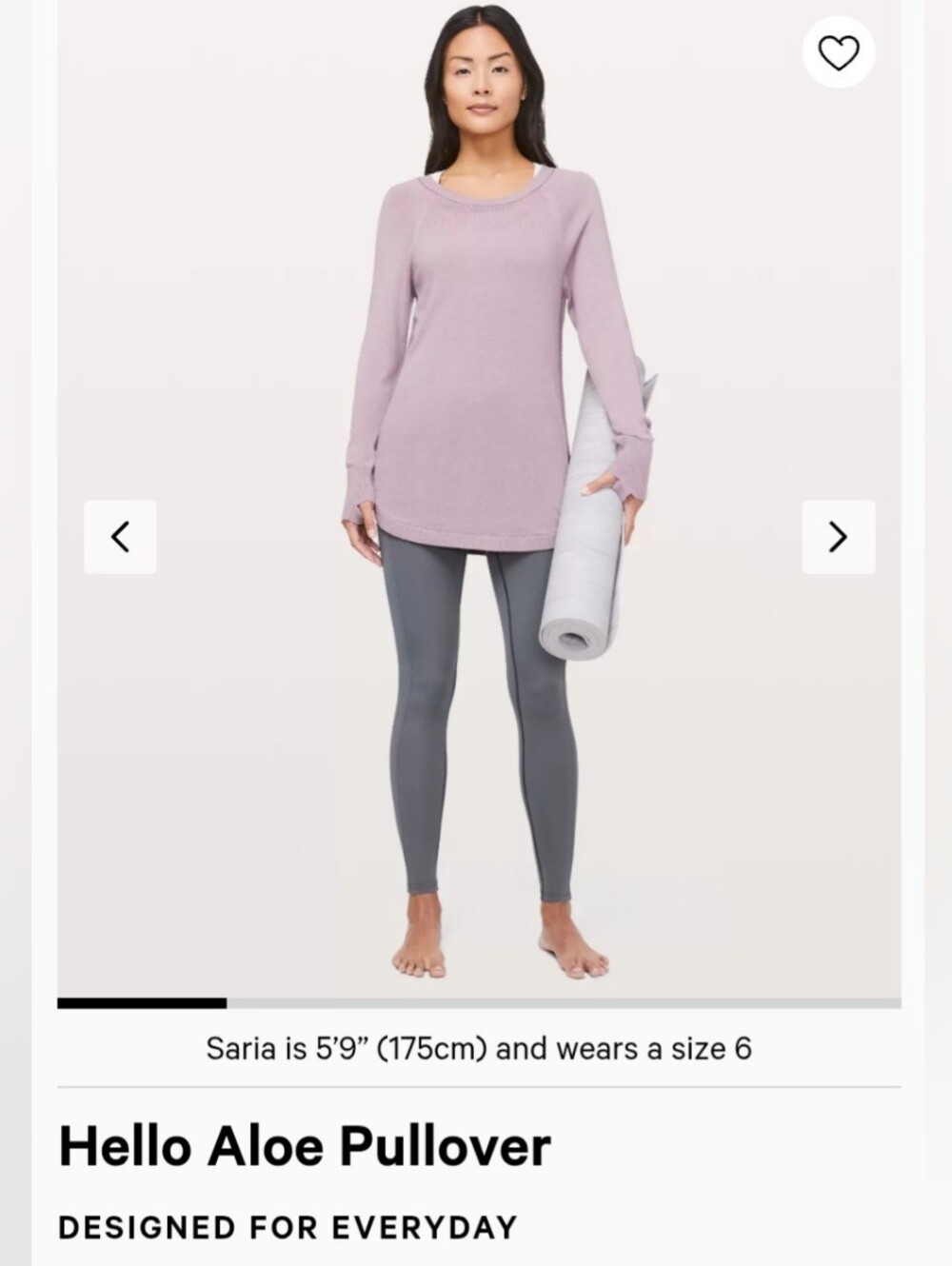 lululemon athletica Pullover Sweater - Dusty Lavender